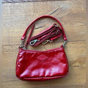 Mansur Gavriel Shiny Red Shoulder Bag